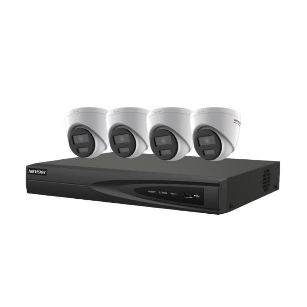 Hikvision IP Security Camera Kit 4 Channel 4K NVR with 4 x 4MP Turret Cameras EKI-K41T44 C Hikvision IP Security Camera Kit 4 Channel 4K NVR with 4 x 4MP Turret Cameras EKI-K41T44 C