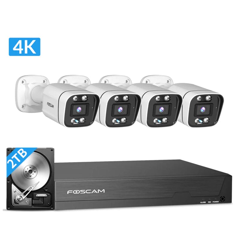 Foscam FNA108E-B4-2T 8 Channel Intelligent 4K UHD Cameras Kit with 2TB HDD and 4pcs 8MP Bullet Cameras Foscam FNA108E-B4-2T 8 Channel Intelligent 4K UHD Cameras Kit with 2TB HDD and 4pcs 8MP Bullet Cameras